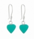 Pendiente Plata Corazon Nacar, Turquesa, Coral Precio par