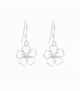 Pendiente Plata Flor Ø13.5mm. Precio Par