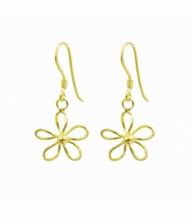 Pendiente Plata Flor Ø12.5mm Bañado Precio Par