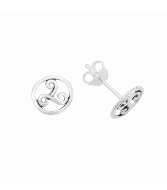 Pendiente Plata Trisquel. Precio Par