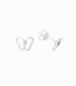 Pendiente Plata Mariposa. Precio Par