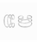 Cartilago Plata Tres Lineas Precio Par