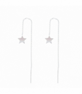 Pendiente Plata Estrella Cadena Precio Par