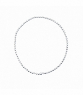 Pulsera Plata Bolas 2mm Elastica