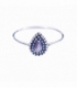 Bague Argent Goutte Nacre Rose