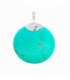 Pendentif Argent Sphère Turquoise Ø41mm