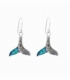 Boucle d'oreille Argent Queue Baleine Abalone. Prix Paire