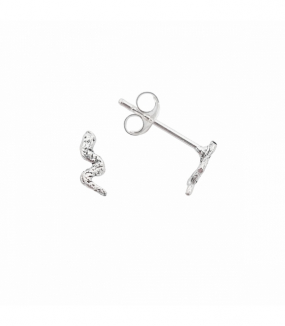 Pendiente Plata Serpiente. Precio Par