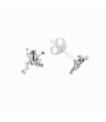 Boucles d’oreilles Argent Grenouille . Prix Paire