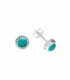 Boucles d'oreilles Argent Pierre 7mm. Prix paire