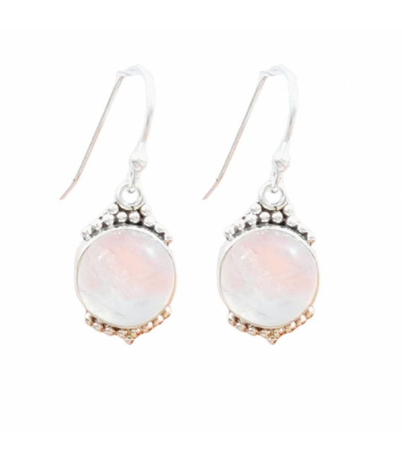 Boucle d'oreille Argent Minérale Filigrane 15.5mm Prix Paire