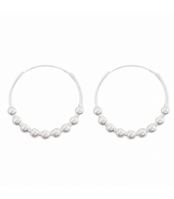 Aro Plata Bolas (3mm) Precio par