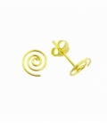 Pendiente Plata Espiral Ø8mm Bañada Precio Par