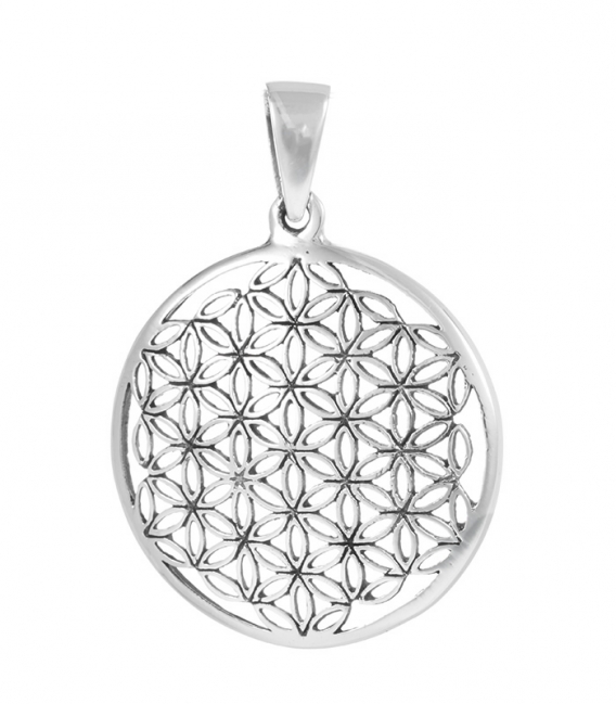 Pendentif Argent Fleur de Vie Ø21mm