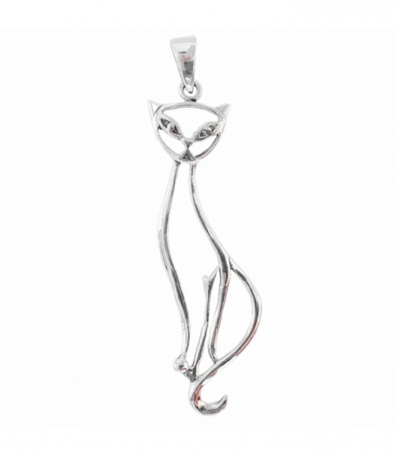 Colgante Plata Gato 50mm