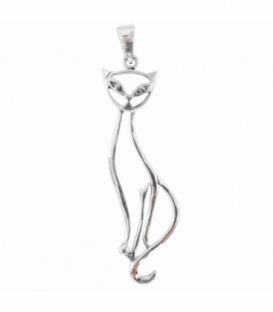 Colgante Plata Gato 50mm