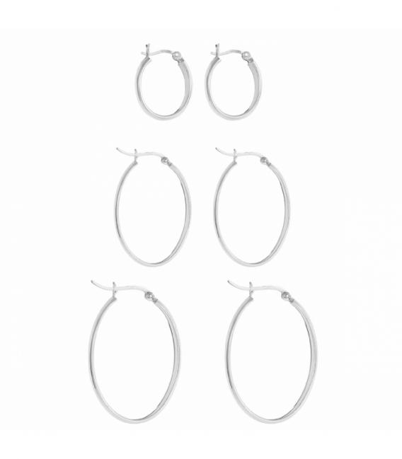 Aro Plata Ovalado Grosor 5 X 2mm Precio par