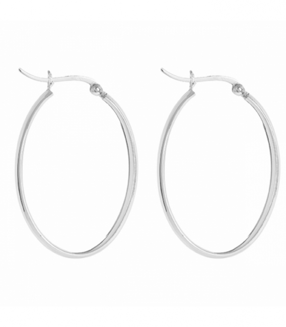 Aro Plata Ovalado Grosor 5 X 2mm Precio par