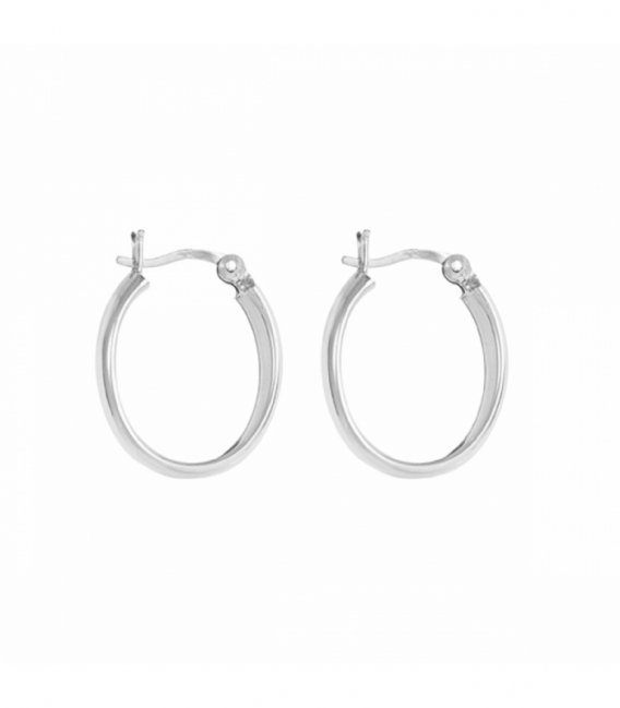 Aro Plata Ovalado Grosor 5 X 2mm Precio par
