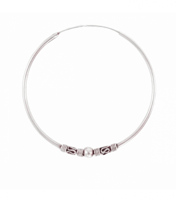 Aro Bali Plata 45 X 1.5mm Precio Par
