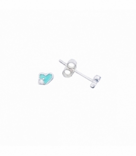 Boucle d'oreille Argent Coeur Zirconium Prix Paire