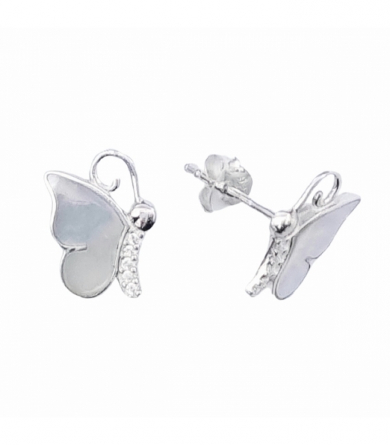 Pendiente Plata Mariposa Minerales Precio Par