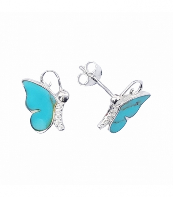 Pendiente Plata Mariposa Minerales Precio Par