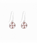 Pendiente Plata Lauburu Ø10mm. Precio Par