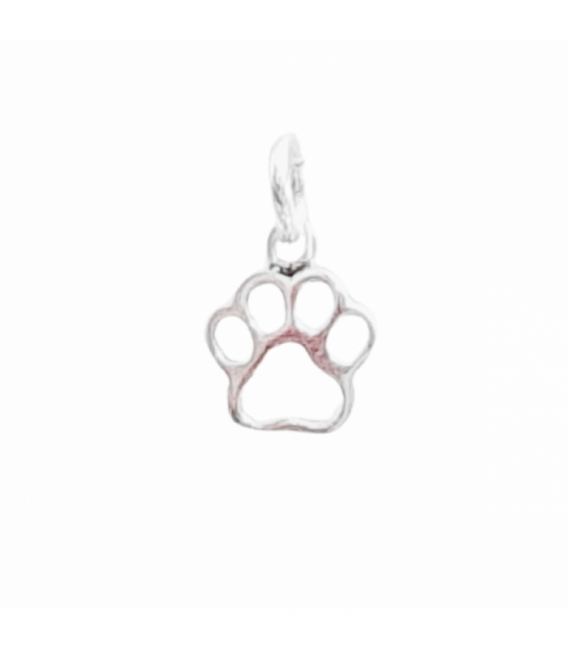 Colgante Plata Huella Perro 10mm