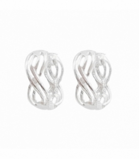 Aro Plata Infinitos Cierre Bisagra Ø12mm Precio Par