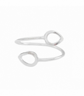 Anillo Plata Hojas
