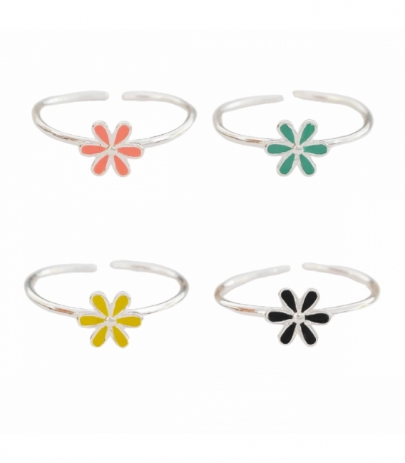 Bague Argent Fleur