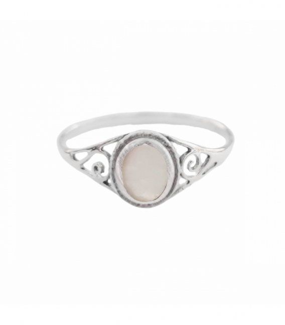 Bague Argent Nacre
