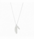 Gargantilla Plata Plumas 42+4cm