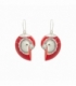 Boucle d'oreille Argent Nautilus Rouge 27mm Prix Paire