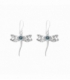 Pendiente Plata Libelula Abalon 25mm Precio Par
