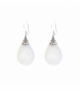 Boucle d'oreille Argent Filigrane Nacre 30mm Prix Paire