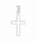 Colgante Plata Cruz Calada 13mm