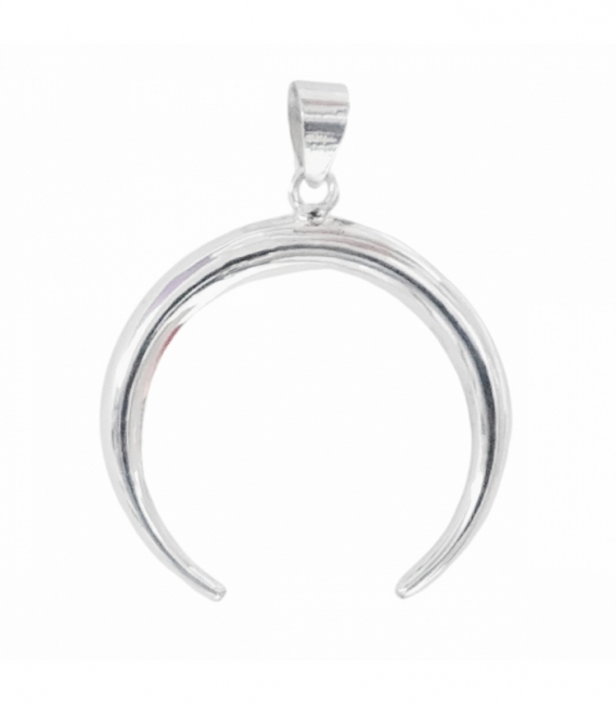 Colgante Plata Luna Invertida 33mm