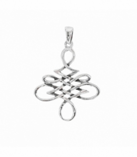 Colgante Plata Unalome Espiritual 24mm