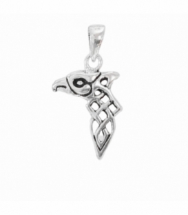 Colgante Plata Cuervo de Odin 16mm