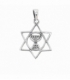Colgante Plata Estrella David Menorah 19mm