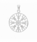 Colgante Plata Brujula Vikinga Ø25mm