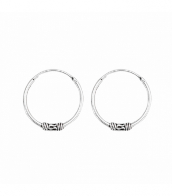 Créoles Argent Bali 16 X 1.2mm Prix Paire
