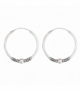 Aro Plata Labrado 30 X 2mm Precio Par