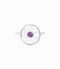 Anillo Plata Atrapasueños Violeta Ø12mm