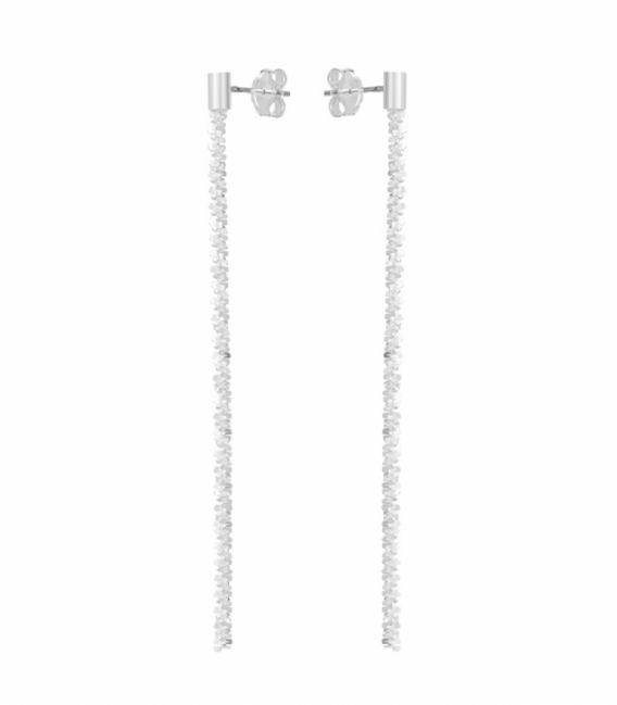 Pendiente Plata Cadena 65mm. Precio Par
