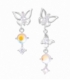 Boucle d'oreille Argent Papillon Cristaux Prix Paire