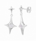 Boucle D'oreille Argent Étoiles Zircon 27mm Prix Paire
