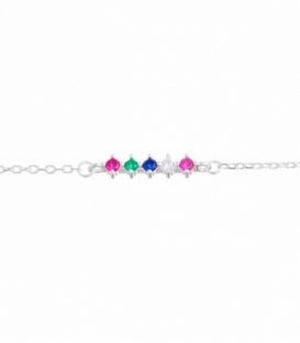 Pulsera Plata Circonitas 16+3 cm